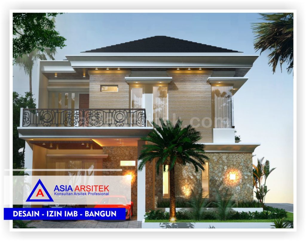 Rencana-desain-rumah-tropis-modern-bu-hakim-2-lantai-tangerang-selatan-view-1
