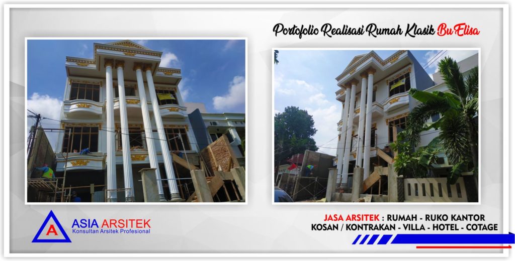 Portofolio Realisasi Gambar Desain Rumah Klasik Mewah Bu Elisa - Arsitek Desain Rumah Minimalis Modern Di Jakarta-Tangerang-Bogor-Bekasi-Bandung-Jasa Konsultan Desain Arsitek Profesional (8)