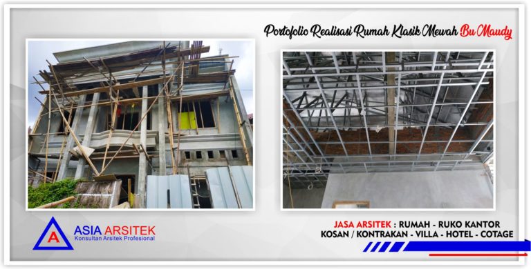 Portofolio Realisasi Gambar Desain Rumah Klasik Mewah Bu Maudy - Arsitek Desain Rumah Minimalis Modern Di Jakarta-Tangerang-Bogor-Bekasi-Bandung-Jasa Konsultan Desain Arsitek Profesional 6