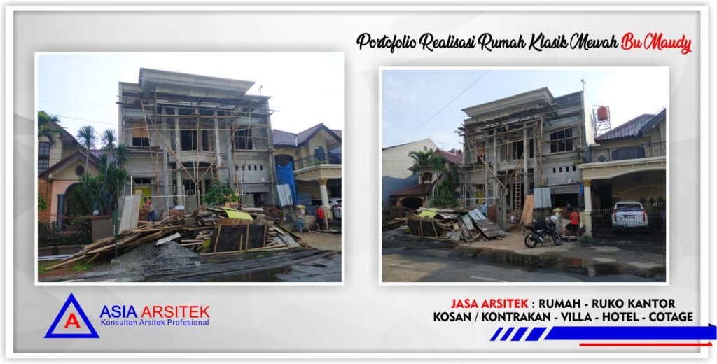 Portofolio Realisasi Gambar Desain Rumah Klasik Mewah Bu Maudy - Arsitek Desain Rumah Minimalis Modern Di Jakarta-Tangerang-Bogor-Bekasi-Bandung-Jasa Konsultan Desain Arsitek Profesional 7