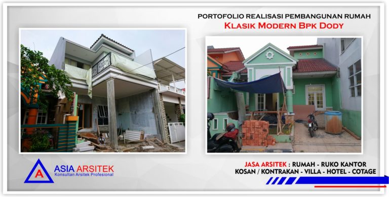 Portofolio Realisasi Rumah Classic Klasik Bpk Dody Di Tangerang-Jakarta-Bogor-Bekasi-Bandung-Jasa Konsultan Desain Arsitek Profesional - Desain Rumah Mewah - Arsitek Gambar Desain Rumah Klasik Mewah