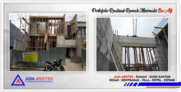 Portofolio Realisasi Rumah Minimalis Bu Alfi Di Jakarta-Bogor-Tangerang-Bekasi-Bandung-Jasa Konsultan Desain Arsitek Profesional - Desain Rumah Mewah - Arsitek Gambar Desain Rumah Klasik Mewah 5