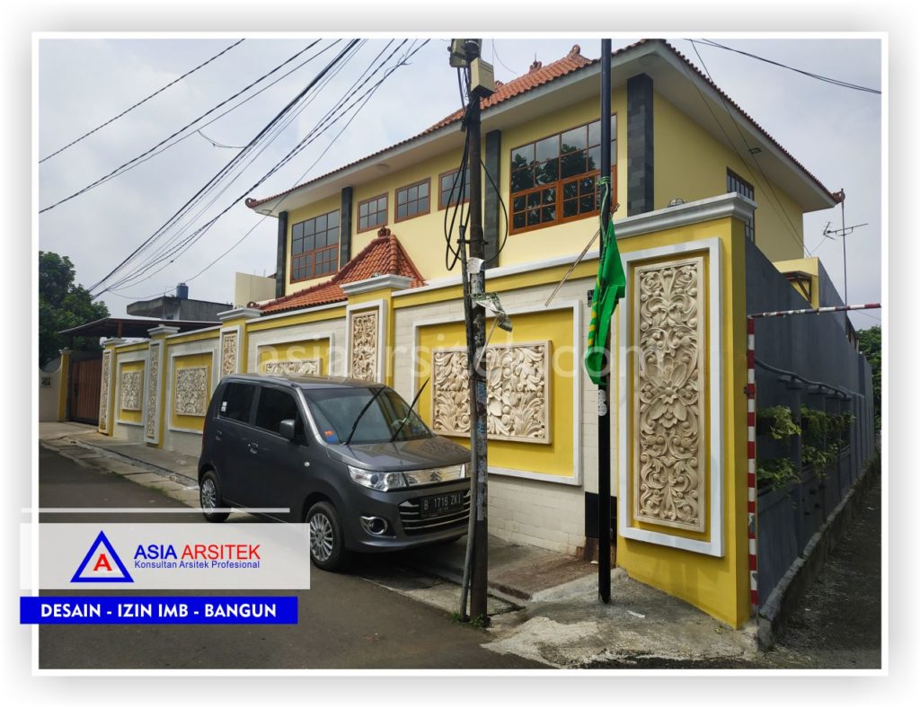 Tampak Depan Rumah Bali Semi Joglo Bpk Rudy Di Tangerang-Jakarta-Bogor-Bekasi-Bandung-Jasa Konsultan Desain Arsitek Profesional - Desain Rumah Mewah-Arsitek Gambar Desain Rumah Klasik Mewah 2