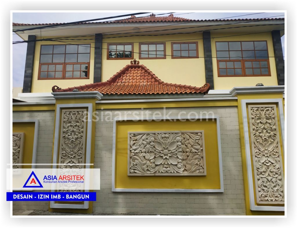 Tampak Depan Rumah Bali Semi Joglo Bpk Rudy Di Tangerang-Jakarta-Bogor-Bekasi-Bandung-Jasa Konsultan Desain Arsitek Profesional - Desain Rumah Mewah-Arsitek Gambar Desain Rumah Klasik Mewah 4