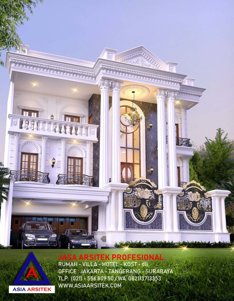 Desain Rumah  Classic  Klasik Mewah Di Depok Jawa Barat 17