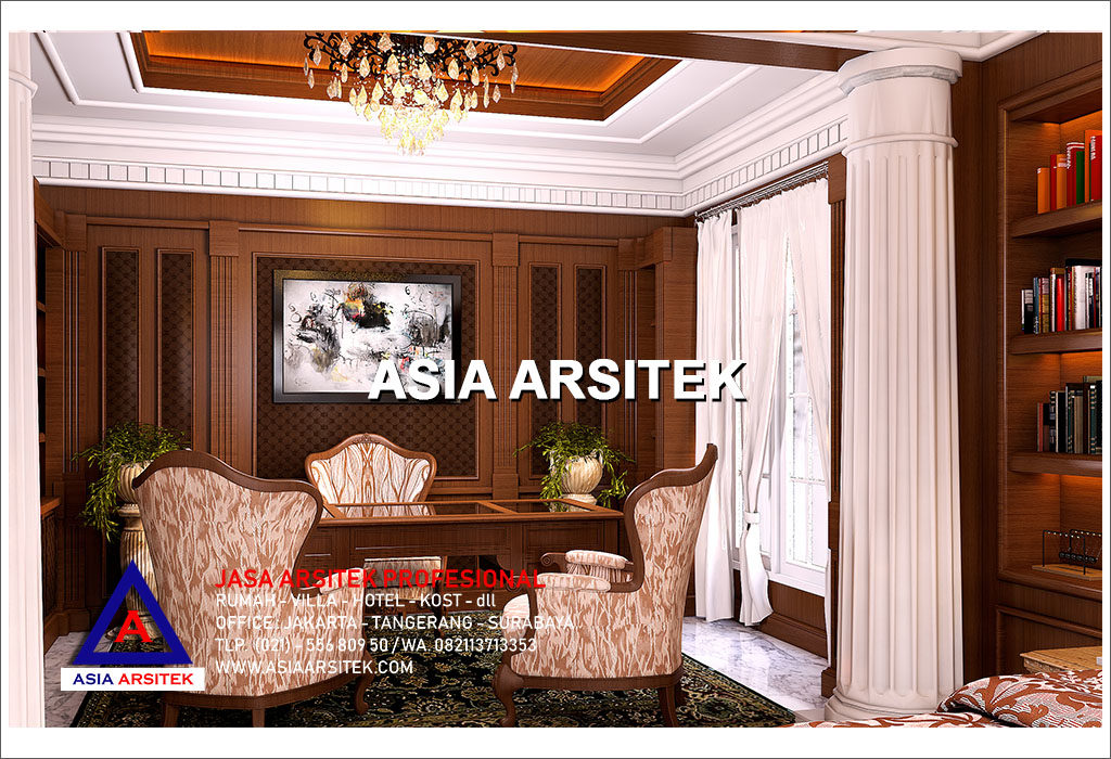 Jasa Arsitek Desain Gambar Interior Rumah Mewah Tropis Tradisional Jawa Di Jakarta