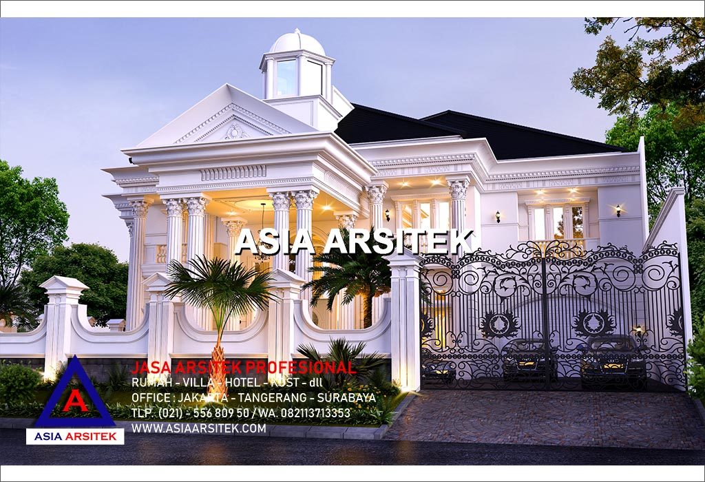 Jasa Desain Gambar Rumah Mewah Classic Klasik Hook Modern Di Jakarta