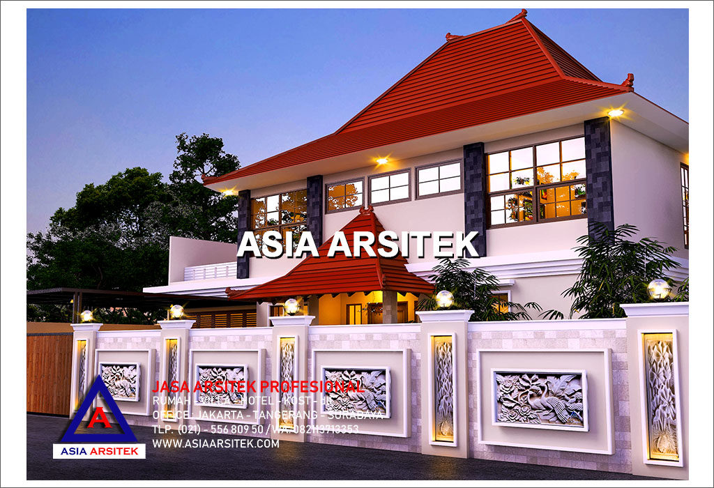 Jasa Arsitek Desain Gambar Rumah Mewah Tropis Tradisional Jawa Di Jakarta