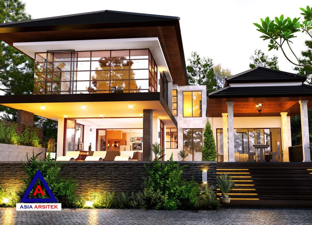 Jasa Arsitek Desain Rumah Mewah Tropis Villa Bali Di Puncak Bogor 3