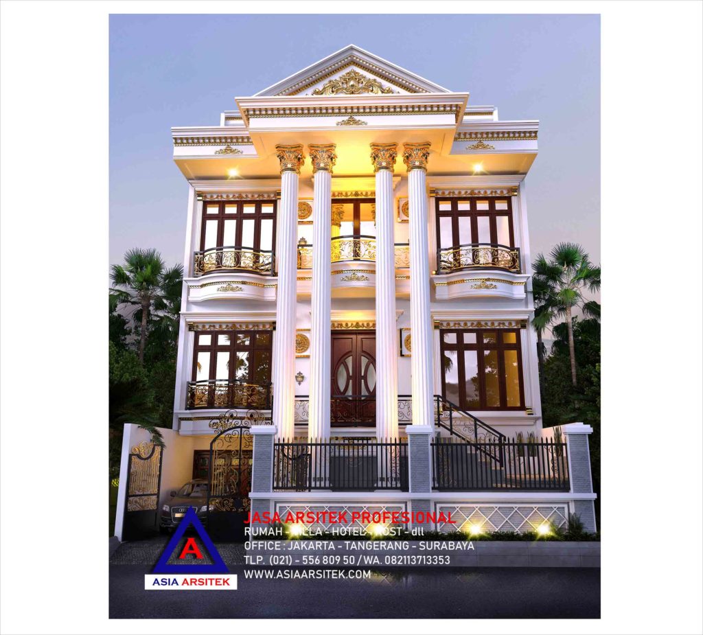 Jasa Arsitek Desain Rumah Mewah Classic Klasik Di Indonesia 010