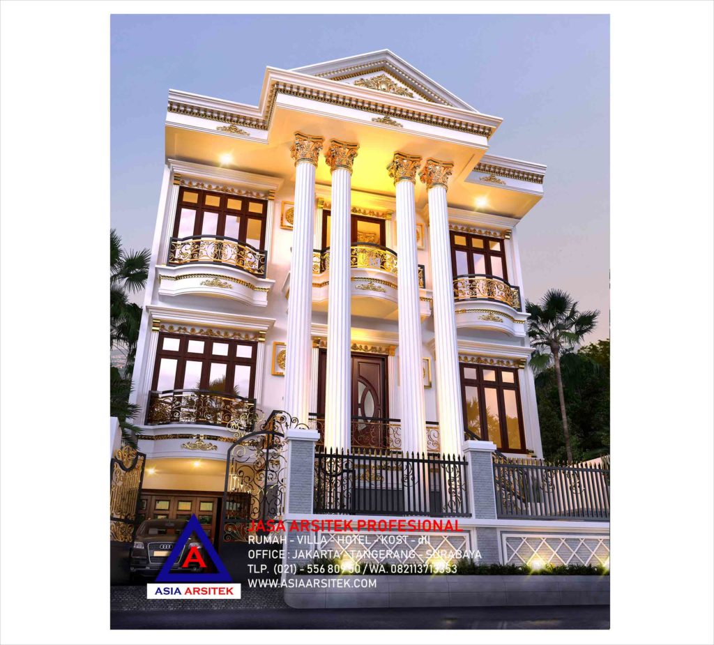 Jasa Arsitek Desain Rumah Mewah Classic Klasik Di Indonesia 010