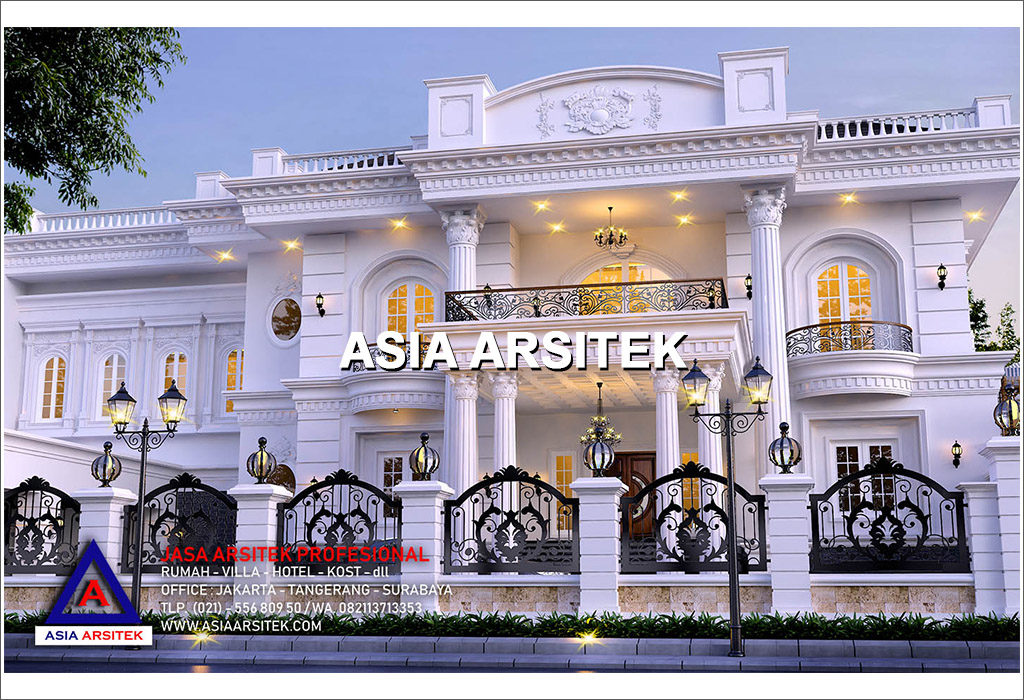 Jasa Arsitek Desain Rumah Mewah Classic Klasik Di Indonesia 016