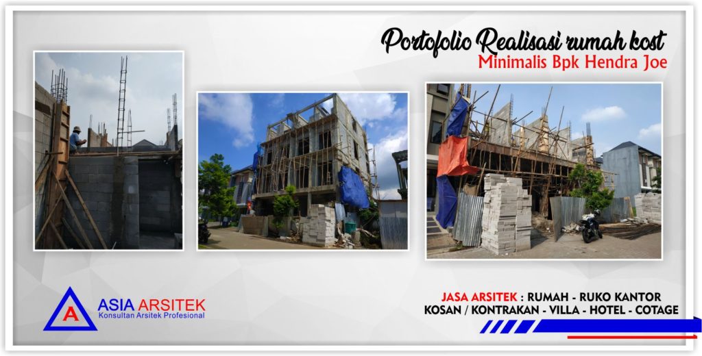 Portofolio Rumah Kost Minimalis Bpk Hendra Joe Di Jakarta-Tangerang-Bekasi-Bandung-Jasa Konsultan Desain Arsitek Profesional - Desain Rumah Mewah - Arsitek Gambar Desain Rumah Klasik Mewah