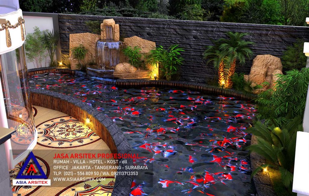 Jasa Desain Kolam Ikan Batu Alam Di Indonesia