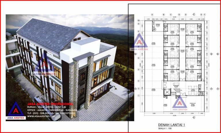 Desain Kost 4 Lantai 34 Kamar Bp Pigo Jakarta Selatan