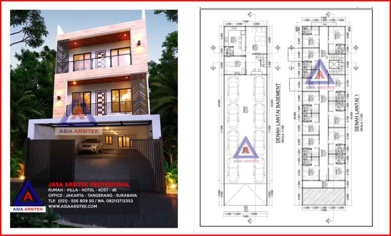 Jasa Arsitek Desain Kontraktor Rumah Kost 3 Lantai 26 Kamar Bu Rini Di Tanah Abang Jakarta