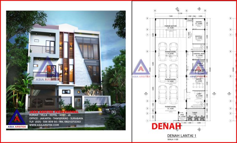 Jasa Arsitek Desain Membangun Rumah Kost 3 Lantai 18 Kamar Di Tangerang