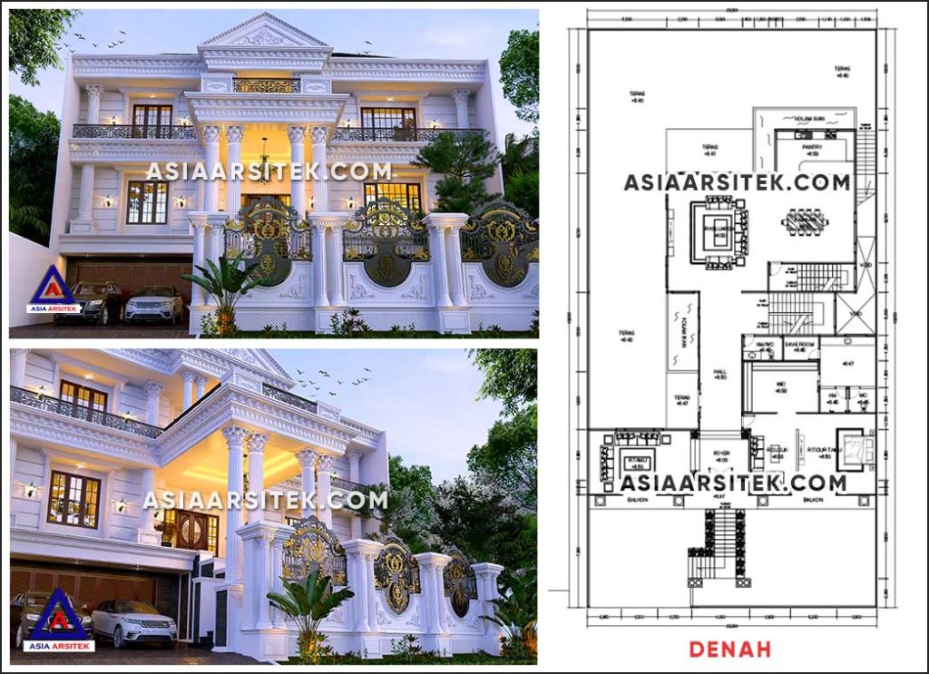 Jasa Gambar Arsitek Desain Rumah Mewah Klasik Di Depok Jawa Barat