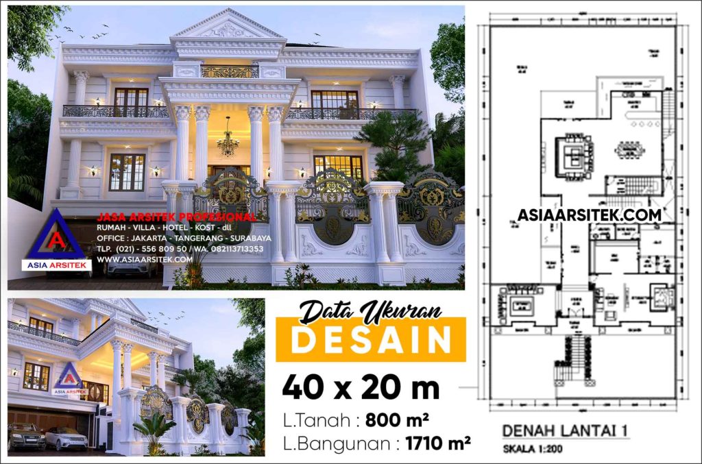 Jasa Konsultan Arsitek Desain Rumah Mewah Classic Di Sunter Jakarta
