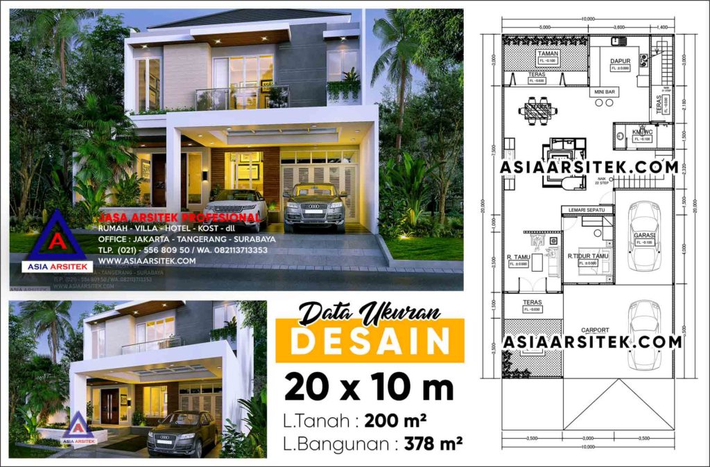 Jasa Arsitek Desain Rumah Minimalis Modern Pak Hendy Pondok Hijau Golf Gading Serpong Tangerang