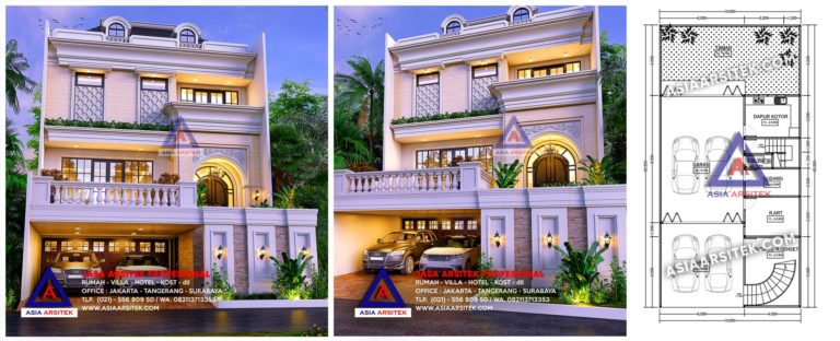 Jasa Gambar Desain Rumah Tropis Modern Jakarta Barat