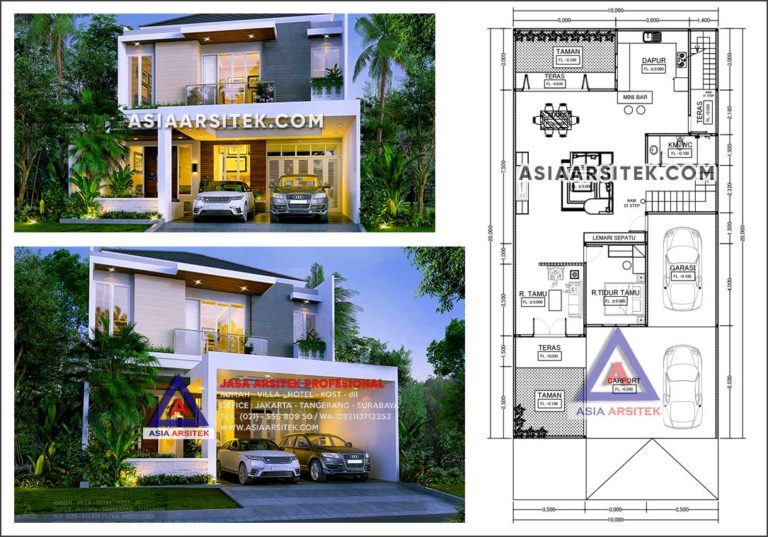Jasa Gambar Rumah Minimalis Modern Pondok Hijau Golf Tangerang