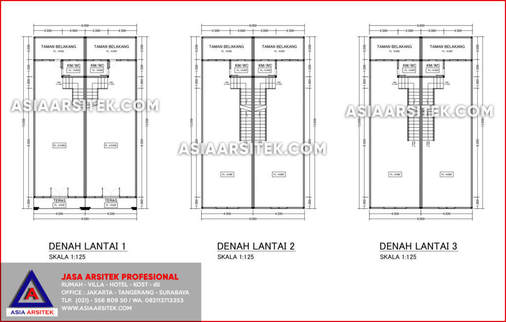 Denah Ruko 3 Lantai Di Bintaro Tangerang Selatan