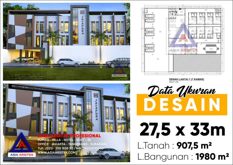 Jasa Arsitek Desain Hotel Minimalis 3 Lantai Di Jayapura Papua