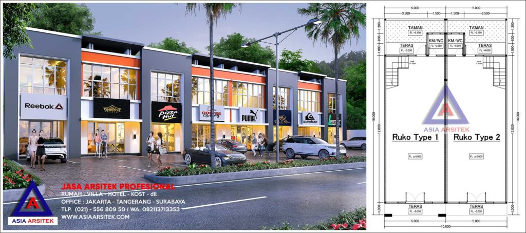 Jasa Arsitek Desain Ruko 2 Lantai Minimalis Di Sawangan Kota Depok Jawa Barat