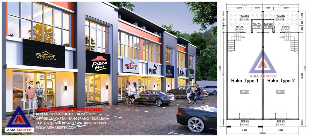Jasa Arsitek Desain Ruko 2 Lantai Minimalis Di Sawangan Kota Depok Jawa Barat