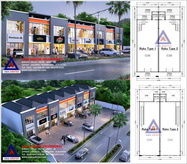 Jasa Arsitek Desain Ruko 2 Lantai Minimalis Di Sawangan Kota Depok Jawa Barat