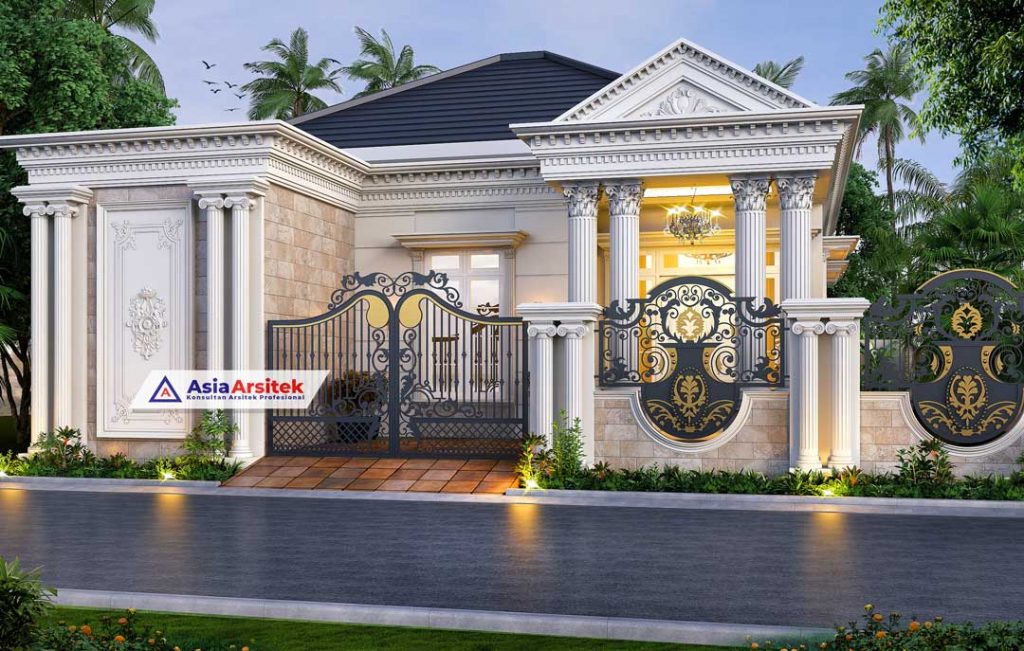 Jasa Arsitek Desain Rumah Classic Mewah 1 Lantai Bu Nunung Di Cipondoh Kota Tangerang Banten
