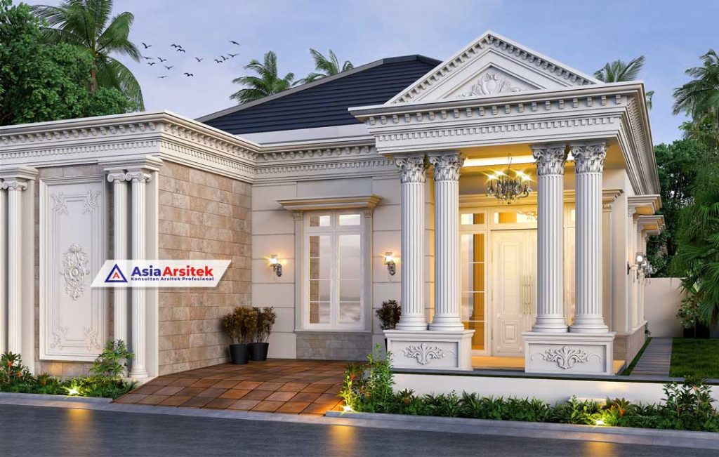Jasa Arsitek Desain Rumah Classic Mewah 1 Lantai Bu Nunung Di Cipondoh Kota Tangerang Banten