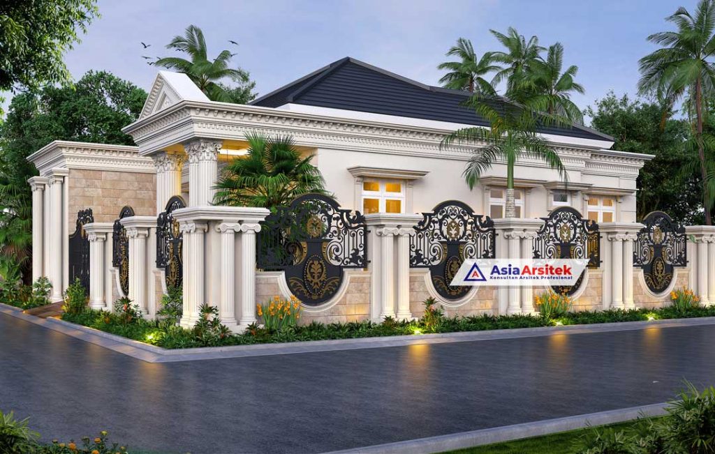Jasa Arsitek Desain Rumah Classic Mewah 1 Lantai Bu Nunung Di Cipondoh Kota Tangerang Banten