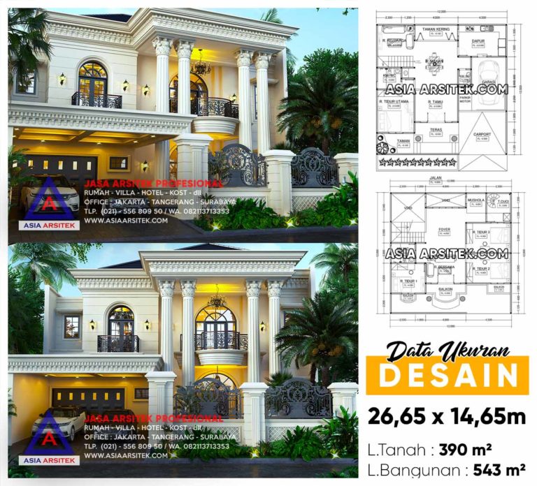 Jasa Arsitek Desain Rumah Mewah Pak Anur Di BSD City Tangerang Selatan