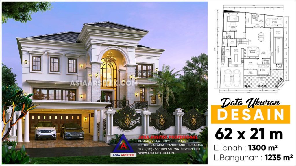 Jasa Arsitek Desain Rumah Mewah Pak Bambang Di Kebayoran Baru Jakarta Selatan