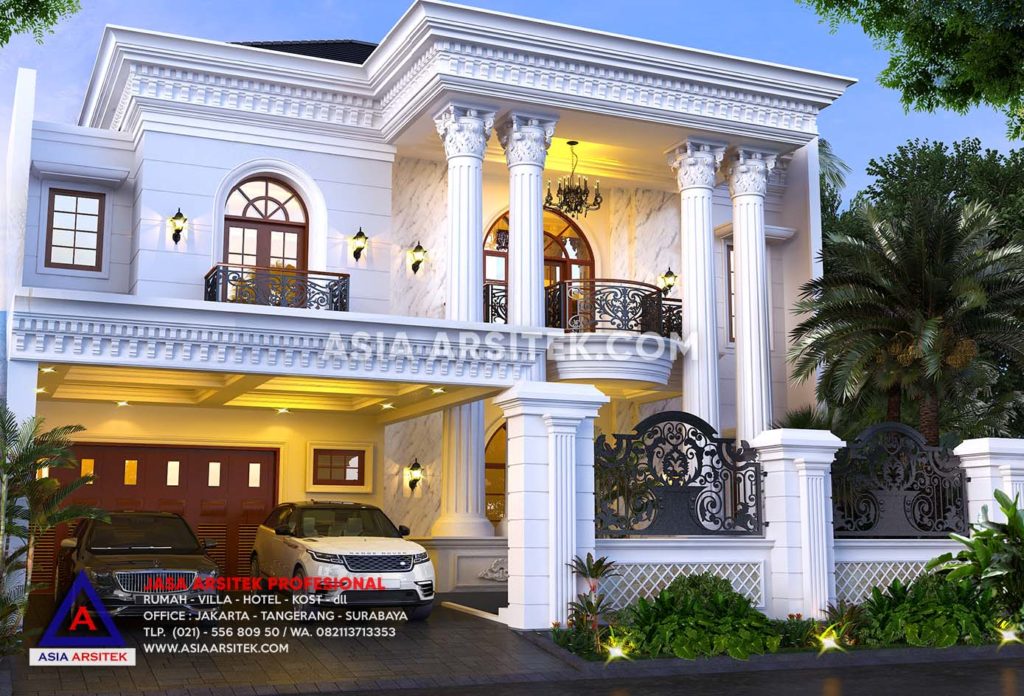 Jasa Arsitek Desain Rumah Mewah White House Pak Anur Di BSD City Tangerang Selatan