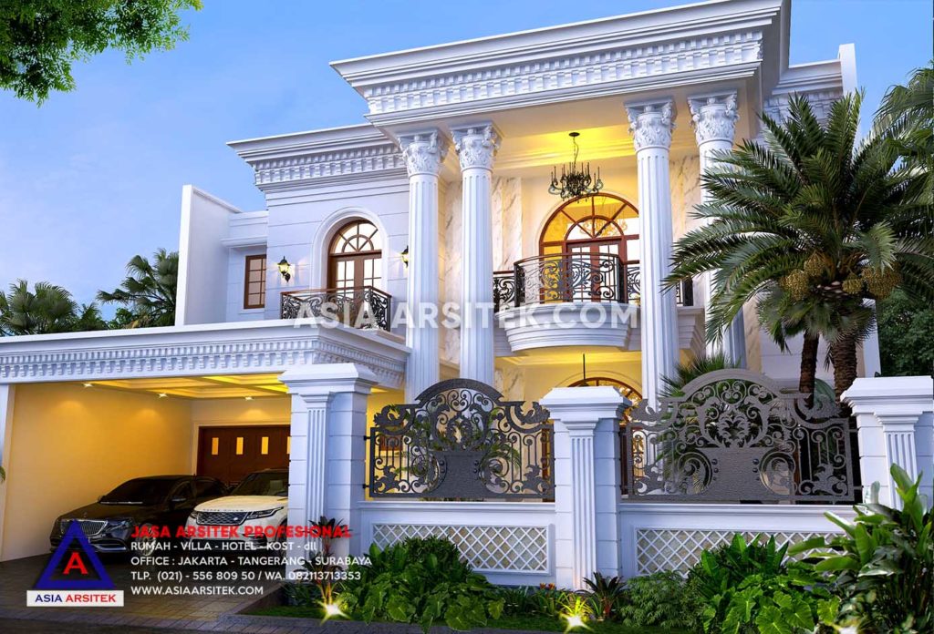 Jasa Arsitek Desain Rumah Mewah White House Pak Anur Di BSD City Tangerang Selatan