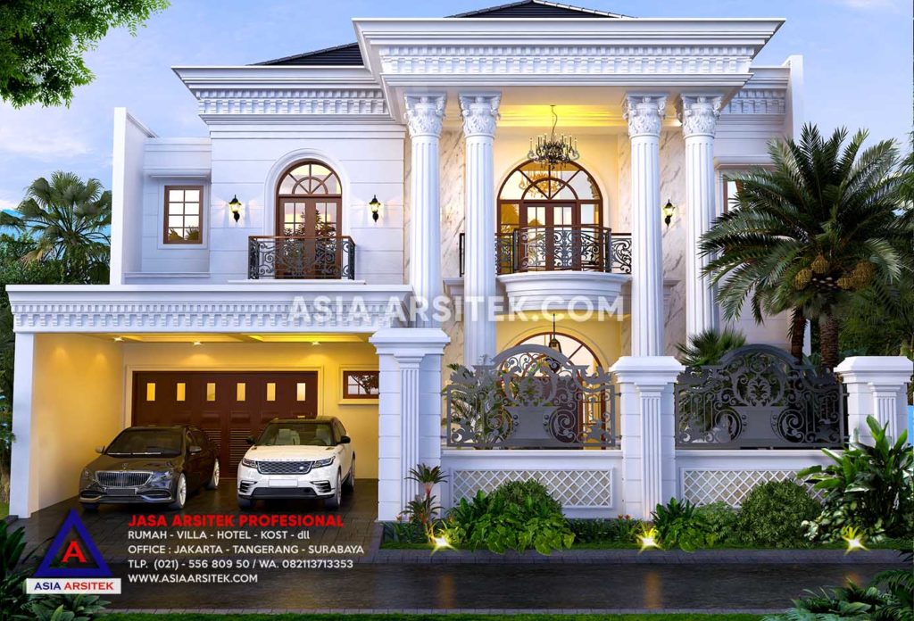 Jasa Arsitek Desain Rumah Mewah White House Pak Anur Di BSD City Tangerang Selatan