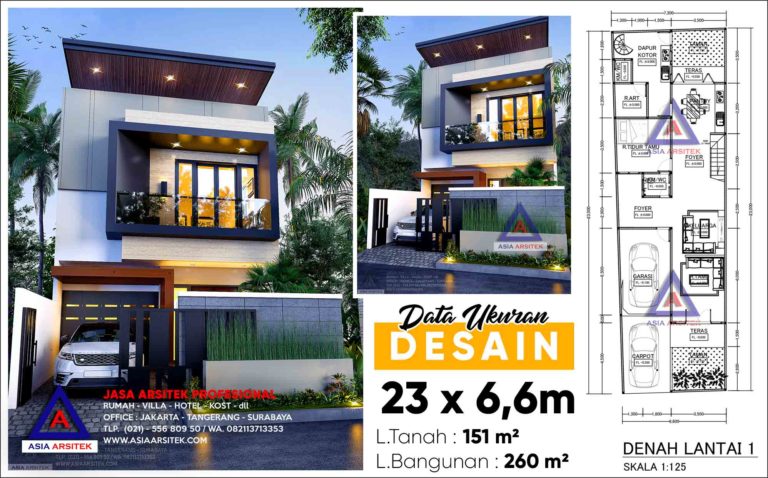 Jasa Arsitek Desain Rumah Minimalis 2 Lantai Kebon Jeruk Jakarta Barat