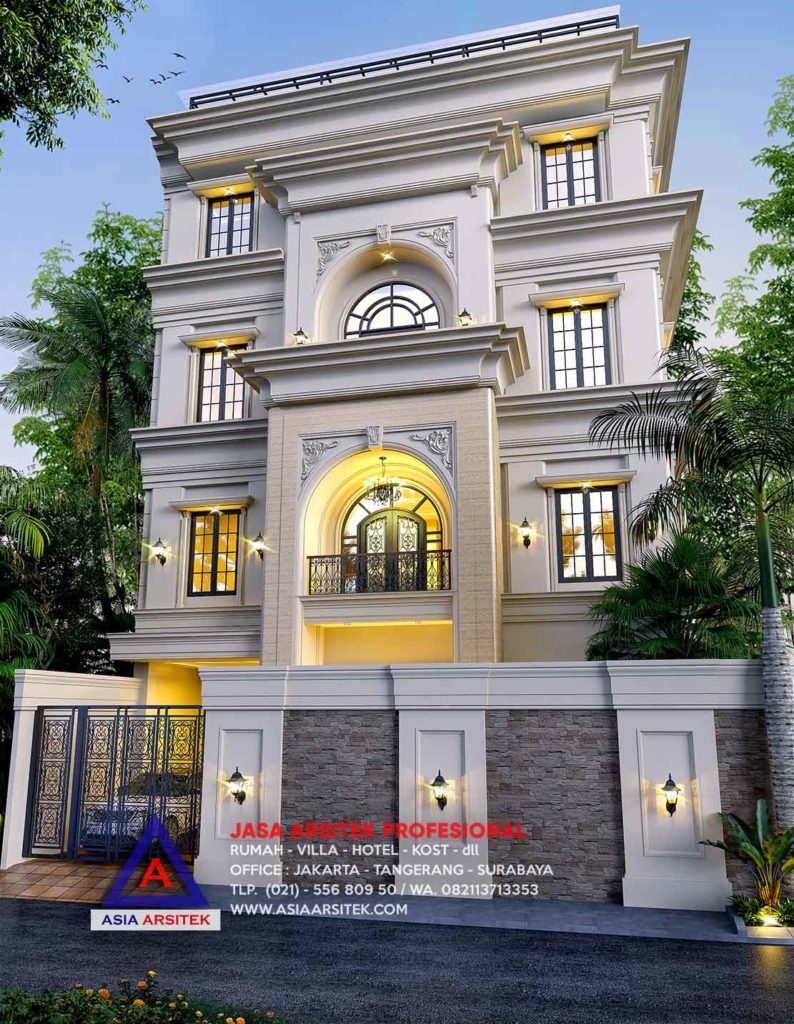 Jasa Desain Rumah Kantor Atau Rukan 5 Lantai Mewah Pak Deni Pik Pantai Indah Kapuk Jakarta Utara