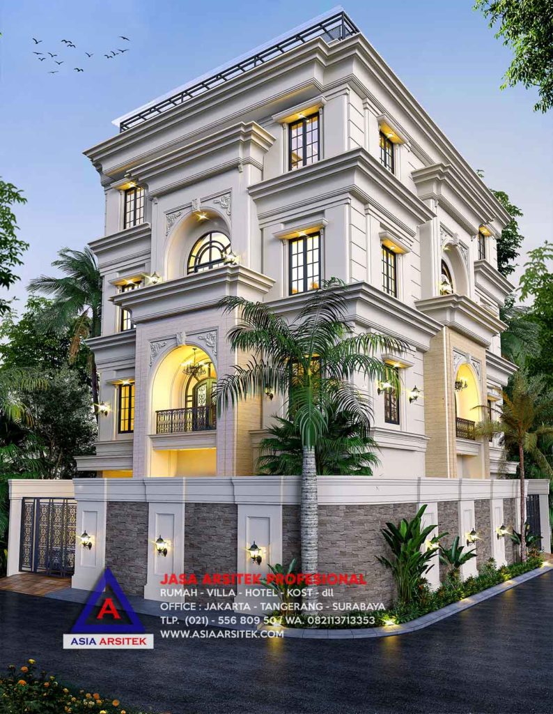 Jasa Desain Rumah Kantor Atau Rukan 5 Lantai Mewah Pak Deni Pik Pantai Indah Kapuk Jakarta Utara