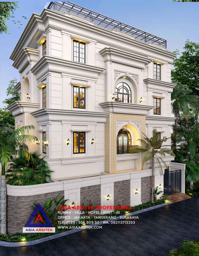 Jasa Desain Rumah Kantor Atau Rukan 5 Lantai Mewah Pak Deni Pik Pantai Indah Kapuk Jakarta Utara