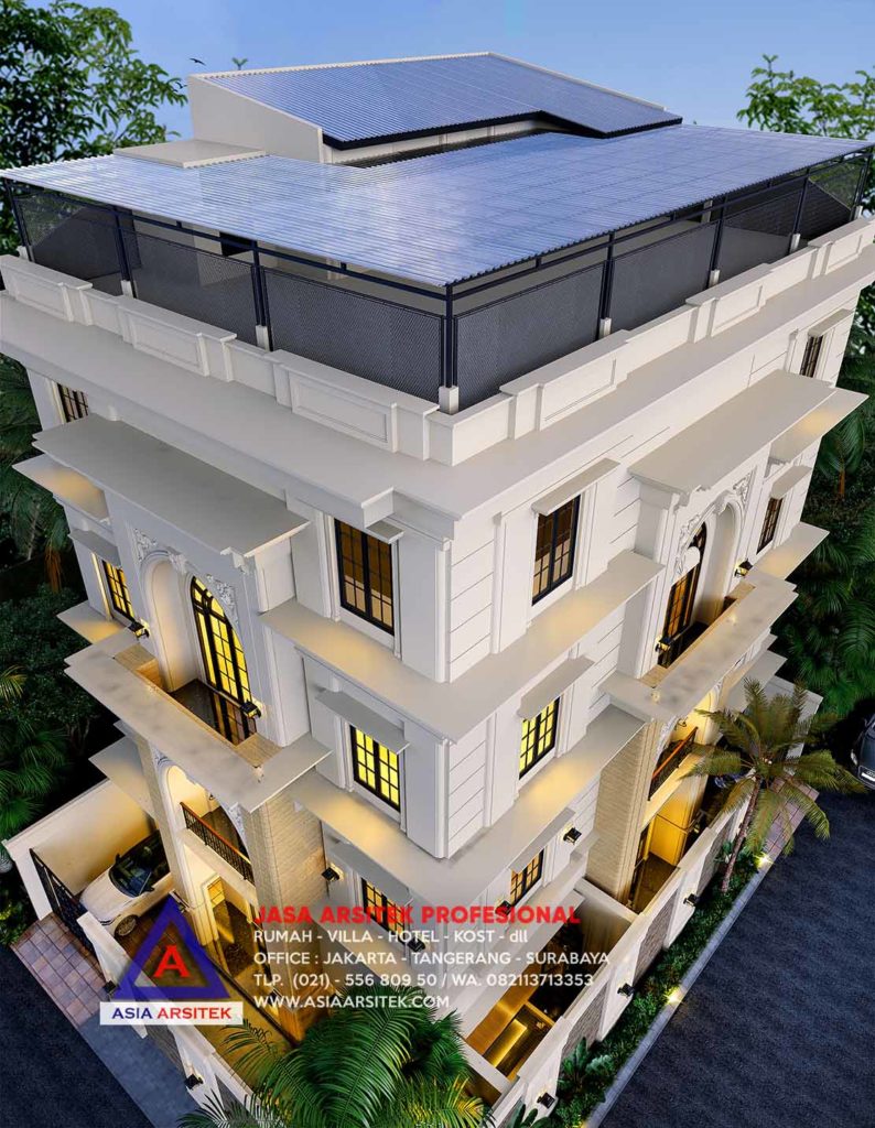 Jasa Desain Rumah Kantor Atau Rukan 5 Lantai Mewah Pak Deni Pik Pantai Indah Kapuk Jakarta Utara