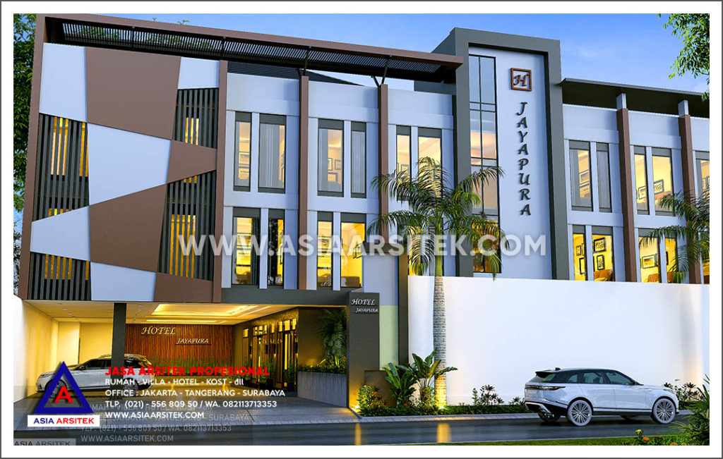 Jasa Gambar Desain Hotel Minimalis 3 Lantai Di Jayapura Papua