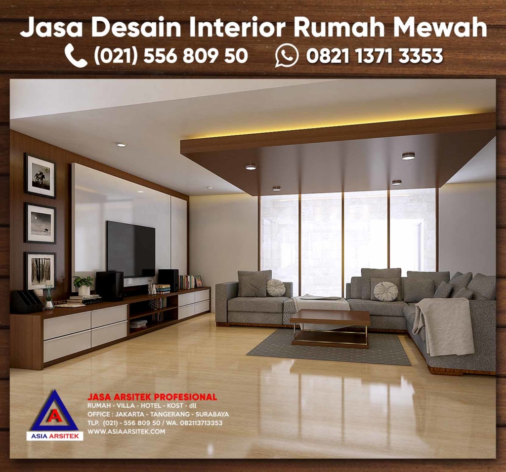 Jasa Desain Interior Rumah Ruang Tamu Ruang Keluarga