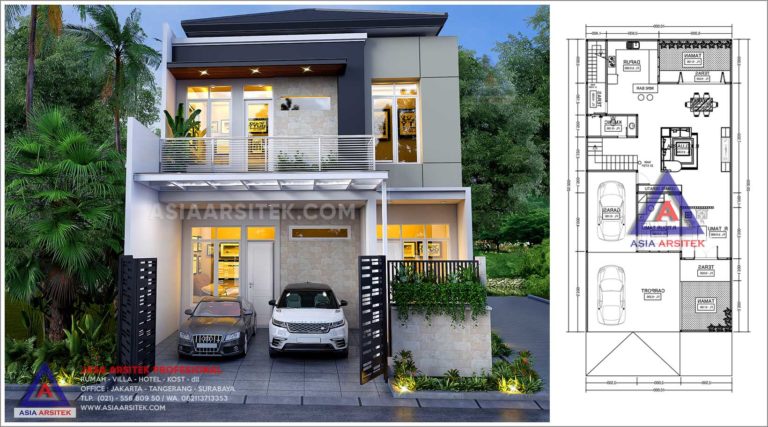 Jasa Desain Rumah Minimalis 2 Lantai Ibu Eva Di Puri Bintaro Residence Kota Tangerang Selatan