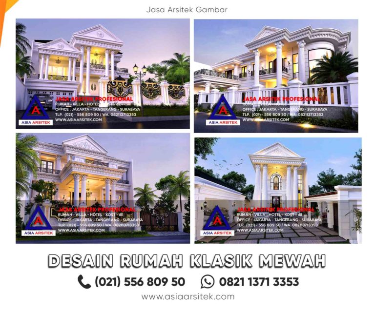 10 Desain Rumah Mewah Klasik Pilihan Terbaik