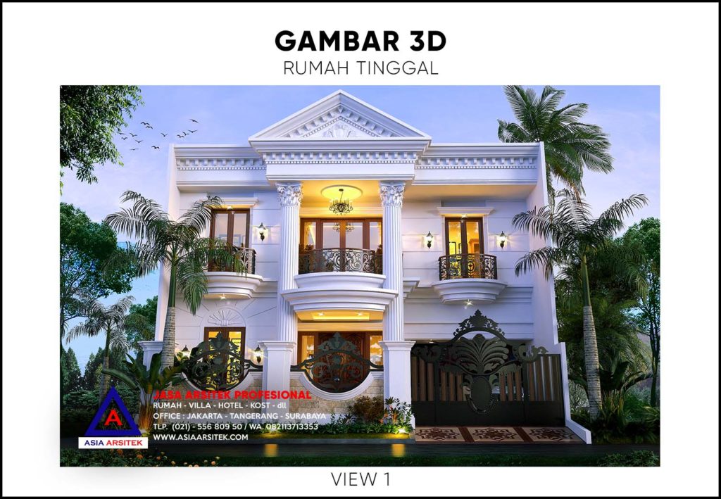 Biaya Bangun Rumah Tinggal 2 Lantai Klasik Mewah 2020 2021
