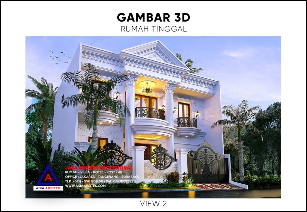 Biaya Bangun Rumah Tinggal 2 Lantai Klasik Mewah 2020 2021